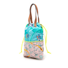 ロエベ × パウラズ イビザ スマイリー ハンドバッグ ショルダーバッグ マルチカラー ナイロン レザー レディース LOEWE 【中古】