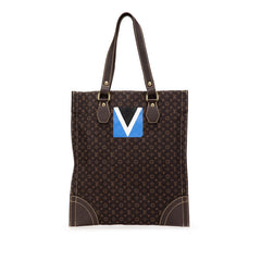 ルイ ヴィトン モノグラム ミニ イニシャル タンジェ トートバッグ M40023 ブラウン キャンバス レザー レディース LOUIS VUITTON 【中古】