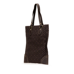 ルイ ヴィトン モノグラム ミニ イニシャル タンジェ トートバッグ M40023 ブラウン キャンバス レザー レディース LOUIS VUITTON 【中古】