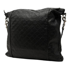 グッチ グッチシマ 斜め掛け ショルダーバッグ 189684 ブラック レザー レディース GUCCI 中古