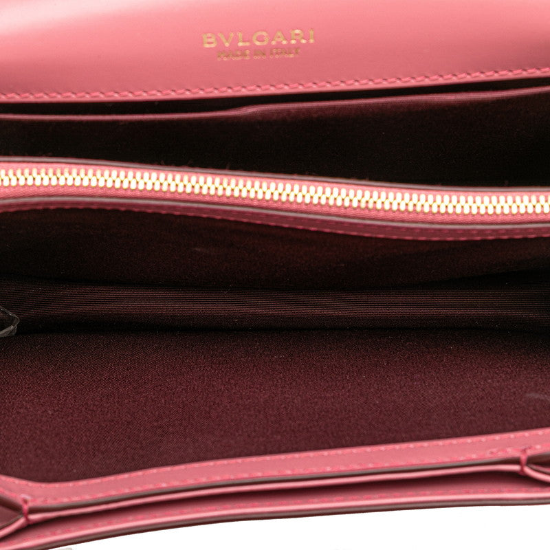 ブルガリ セルペンティ フォーエバー チェーン ショルダーバッグ ハンドバッグ ピンク レザー レディース BVLGARI 【中古】