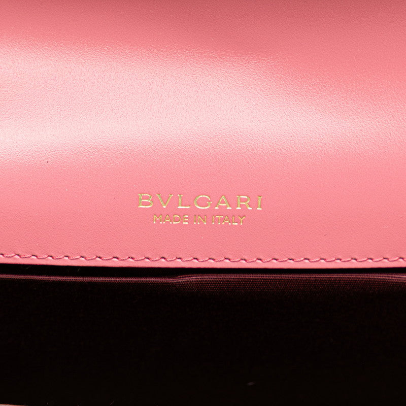 ブルガリ セルペンティ フォーエバー チェーン ショルダーバッグ ハンドバッグ ピンク レザー レディース BVLGARI 【中古】