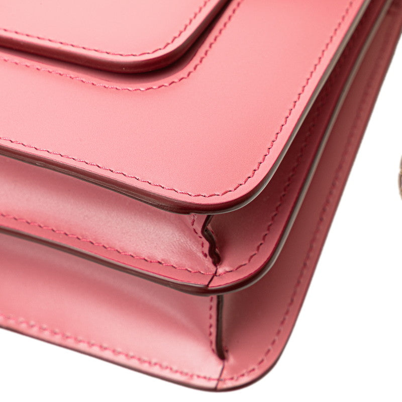 ブルガリ セルペンティ フォーエバー チェーン ショルダーバッグ ハンドバッグ ピンク レザー レディース BVLGARI 【中古】