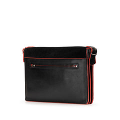 セリーヌ ダイヤモンドクラッチ トリコカラー ショルダーバッグ ブラック ベージュ グリーン レザー ハラコ スウェード レディース CELINE 【中古】