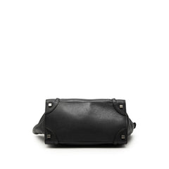 セリーヌ ラゲージ ミニ ハンドバッグ ブラック レザー レディース CELINE 【中古】