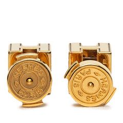 エルメス カージュドアッシュ Hキューブ スタッドピアス ゴールド ピンク メッキ レディース HERMES 中古