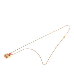 エルメス アイリーン ネックレス ゴールド ピンク メッキ エナメル レディース HERMES 【中古】