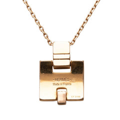 エルメス アイリーン ネックレス ゴールド ピンク メッキ エナメル レディース HERMES 【中古】
