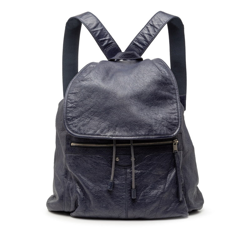 バレンシアガ トラベラー TRAVELLER リュック バックパック 340139 ネイビー レザー メンズ BALENCIAGA 【中古】