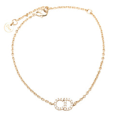 ディオール CDロゴ ブレスレット ゴールド メッキ ラインストーン レディース Dior 【中古】
