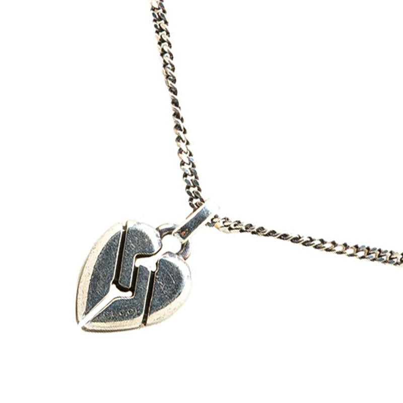 グッチ ノット ハート ペンダントネックレス 313463 SV925 シルバー レディース GUCCI 【中古】