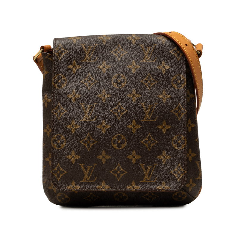 ルイ ヴィトン モノグラム ミュゼットサルサ ショート ショルダーバッグ M51258 ブラウン PVC レザー レディース LOUIS VUITTON 中古