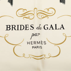 エルメス カレ90 BRIDES de GALA 式典用の馬勒 スカーフ ピンク マルチカラー シルク レディース HERMES 【中古】