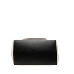 ディオール トゥジュール ラージ トートバッグ ショルダーバッグ アイボリー ブラック キャンバス レザー レディース Dior 【中古】