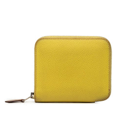 エルメス アザップ シルクイン コンパクト コインケース イエロー系 ヴォーエプソン レディース HERMES 【中古】