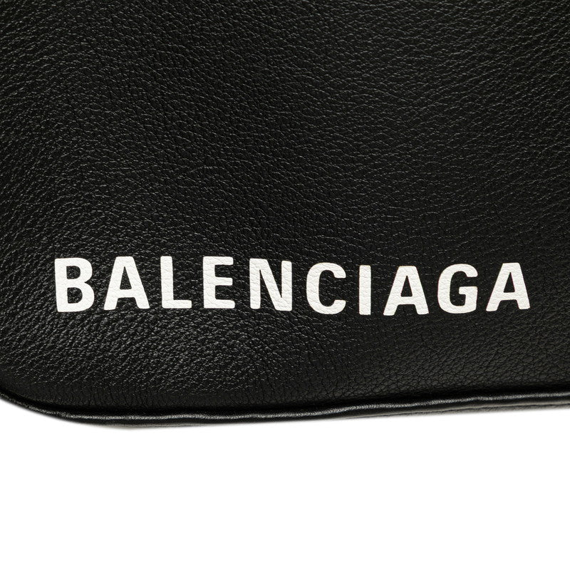 バレンシアガ トライアングル 三角 クラッチバッグ セカンドバッグ ポーチ 476976 ブラック レザー レディース BALENCIAGA 【中古】