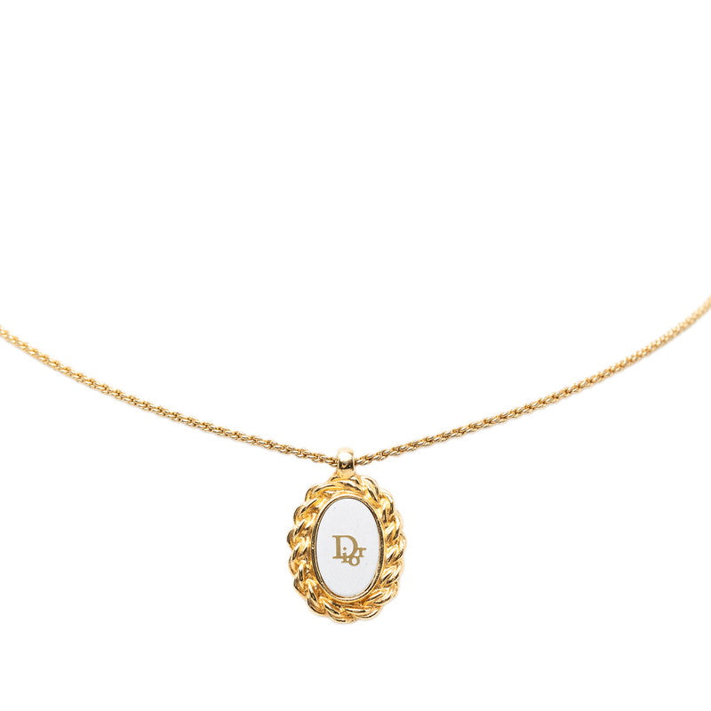 ディオール ロゴ ネックレス ゴールド メッキ レディース Dior 【中古】