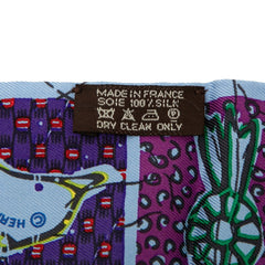 エルメス ツイリー Le Boubou H ブーブーH スカーフ ブルー パープル マルチカラー シルク レディース HERMES 【中古】