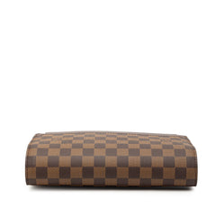 ルイ ヴィトン ダミエ サンルイ セカンドバッグ クラッチバッグ N51993 ブラウン PVC レザー メンズ LOUIS VUITTON 【中古】
