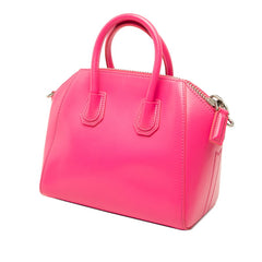ジバンシー アンティゴナ ハンドバッグ ショルダーバッグ 2WAY ピンク レザー レディース Givenchy 中古