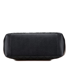 シャネル マトラッセ ココマーク チェーン トートバッグ ブラック キャビアスキン レディース CHANEL 【中古】