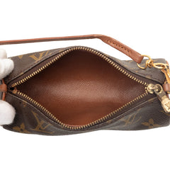 ルイ ヴィトン モノグラム パピヨン 付属 ポーチ ハンドバッグ ブラウン PVC レザー レディース LOUIS VUITTON 【中古】