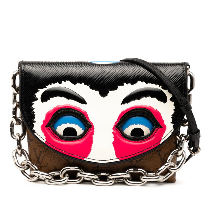 ルイ ヴィトン モノグラム リバース エピ ポシェット カブキ マスク ハンドバッグ ショルダーバッグ 2WAY M43495 ブラウン マルチカラー PVC レザー レディース LOUIS VUITTON 【中古】