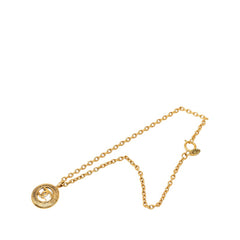 シャネル ココマーク ラウンド チェーン ネックレス ペンダント ゴールド メッキ レディース CHANEL 中古
