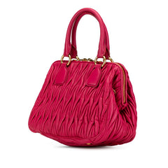 ミュウミュウ マテラッセ ハンドバッグ RLN059 ピンク レザー レディース MIUMIU 【中古】