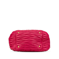 ミュウミュウ マテラッセ ハンドバッグ RLN059 ピンク レザー レディース MIUMIU 【中古】