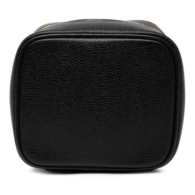 シャネル ココマーク バニティバッグ ブラック キャビアスキン レディース CHANEL 【中古】