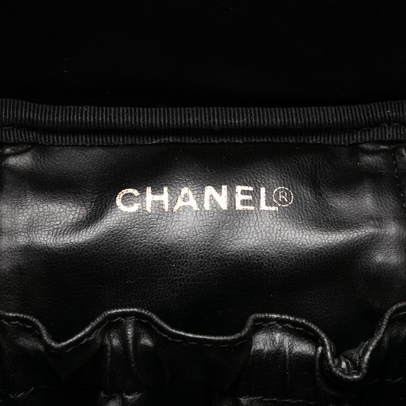 シャネル ココマーク バニティバッグ ブラック キャビアスキン レディース CHANEL 【中古】