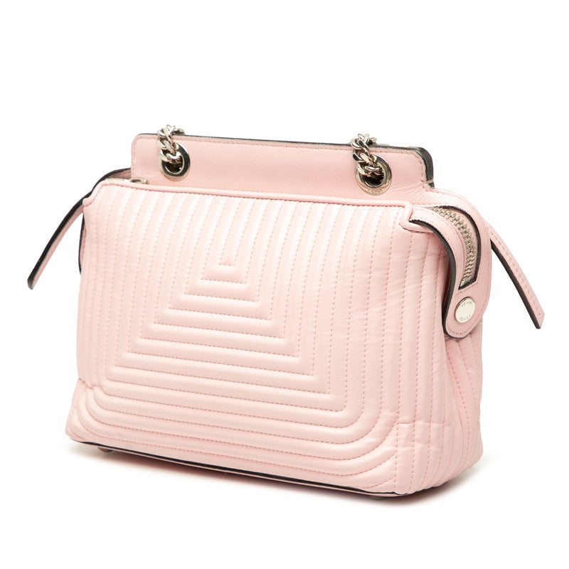 フェンディ ドットコム クリック チェーン ショルダーバッグ 8BN299 ピンク レザー レディース FENDI 【中古】