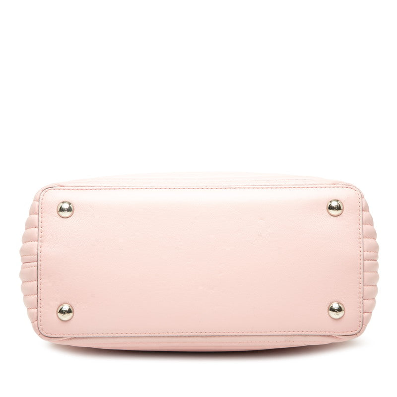 フェンディ ドットコム クリック チェーン ショルダーバッグ 8BN299 ピンク レザー レディース FENDI 【中古】