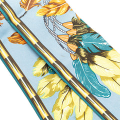 エルメス ツイリー BRAZIL スカーフ ライトブルー マルチカラー シルク レディース HERMES 【中古】