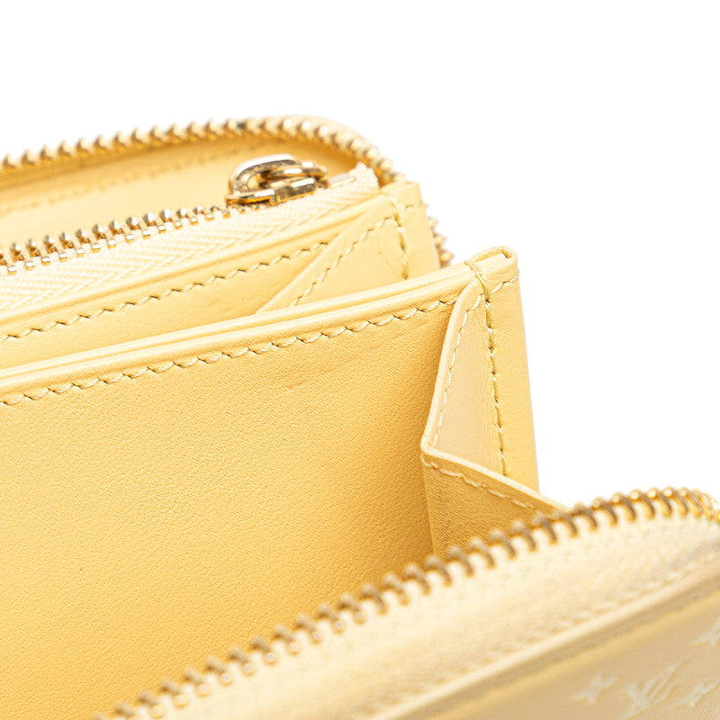 ルイ ヴィトン ナノグラム ジッピー ウォレット ラウンドファスナー 長財布 M82229 イエロー レザー レディース LOUIS VUITTON 【中古】