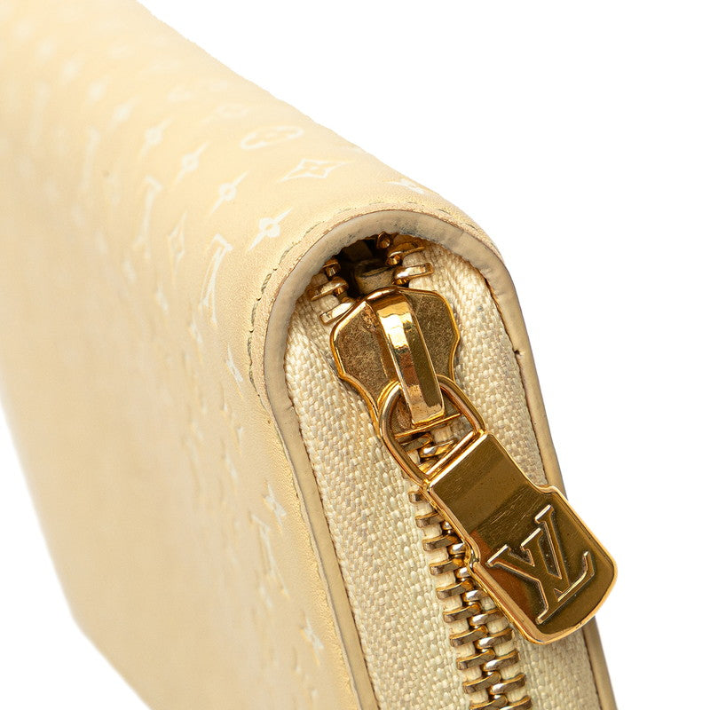 ルイ ヴィトン ナノグラム ジッピー ウォレット ラウンドファスナー 長財布 M82229 イエロー レザー レディース LOUIS VUITTON 【中古】