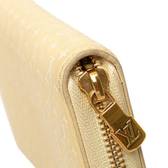 ルイ ヴィトン ナノグラム ジッピー ウォレット ラウンドファスナー 長財布 M82229 イエロー レザー レディース LOUIS VUITTON 【中古】