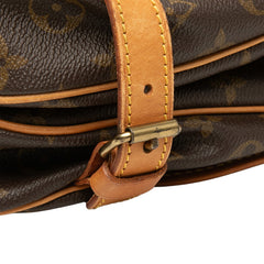 ルイ ヴィトン モノグラム ソミュール30 斜め掛け ショルダーバッグ M42256 ブラウン PVC レザー レディース LOUIS VUITTON 中古