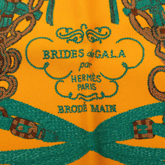 エルメス カレ42 BRIDES de GALA スカーフ オレンジ系 マルチカラー シルク レディース HERMES 【中古】