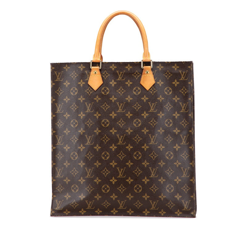 ルイ ヴィトン モノグラム サックプラ ハンドバッグ トートバッグ M51140 ブラウン PVC レザー レディース LOUIS VUITTON 【中古】