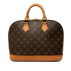 ルイ ヴィトン モノグラム アルマPM ハンドバッグ M51130 ブラウン PVC レザー レディース LOUIS VUITTON 中古