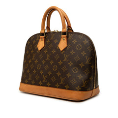 ルイ ヴィトン モノグラム アルマPM ハンドバッグ M51130 ブラウン PVC レザー レディース LOUIS VUITTON 中古