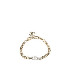 シャネル ココマーク ラインストーン チェーン ブレスレット シルバー メタル レディース CHANEL 【中古】
