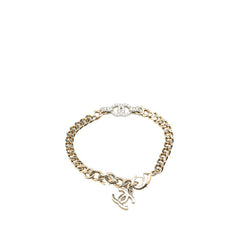 シャネル ココマーク ラインストーン チェーン ブレスレット シルバー メタル レディース CHANEL 【中古】