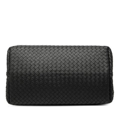 ボッテガヴェネタ イントレチャート トートバッグ ハンドバッグ ブラック レザー レディース BOTTEGAVENETA 【中古】
