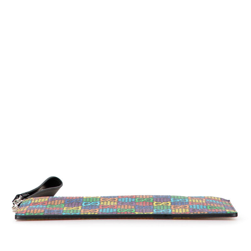 グッチ GGサイケデリック クラッチバッグ セカンドバッグ 601081 ブラック マルチカラー PVC レザー メンズ GUCCI 【中古】