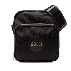 グッチ GGナイロン オフザグリット ショルダーバッグ クロスボディバッグ 625858 ブラック ナイロン レザー レディース GUCCI 【中古】