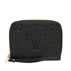 ルイ ヴィトン モノグラム アンプラント ジッピーコインパース コインケース M60574 ノワール ブラック レザー レディース LOUIS VUITTON 【中古】