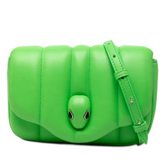 ブルガリ × AMBUSH アンブッシュ セルペンティ ウエストバッグ ベルトバッグ ショルダーバッグ 2WAY グリーン レザー レディース BVLGARI 【中古】